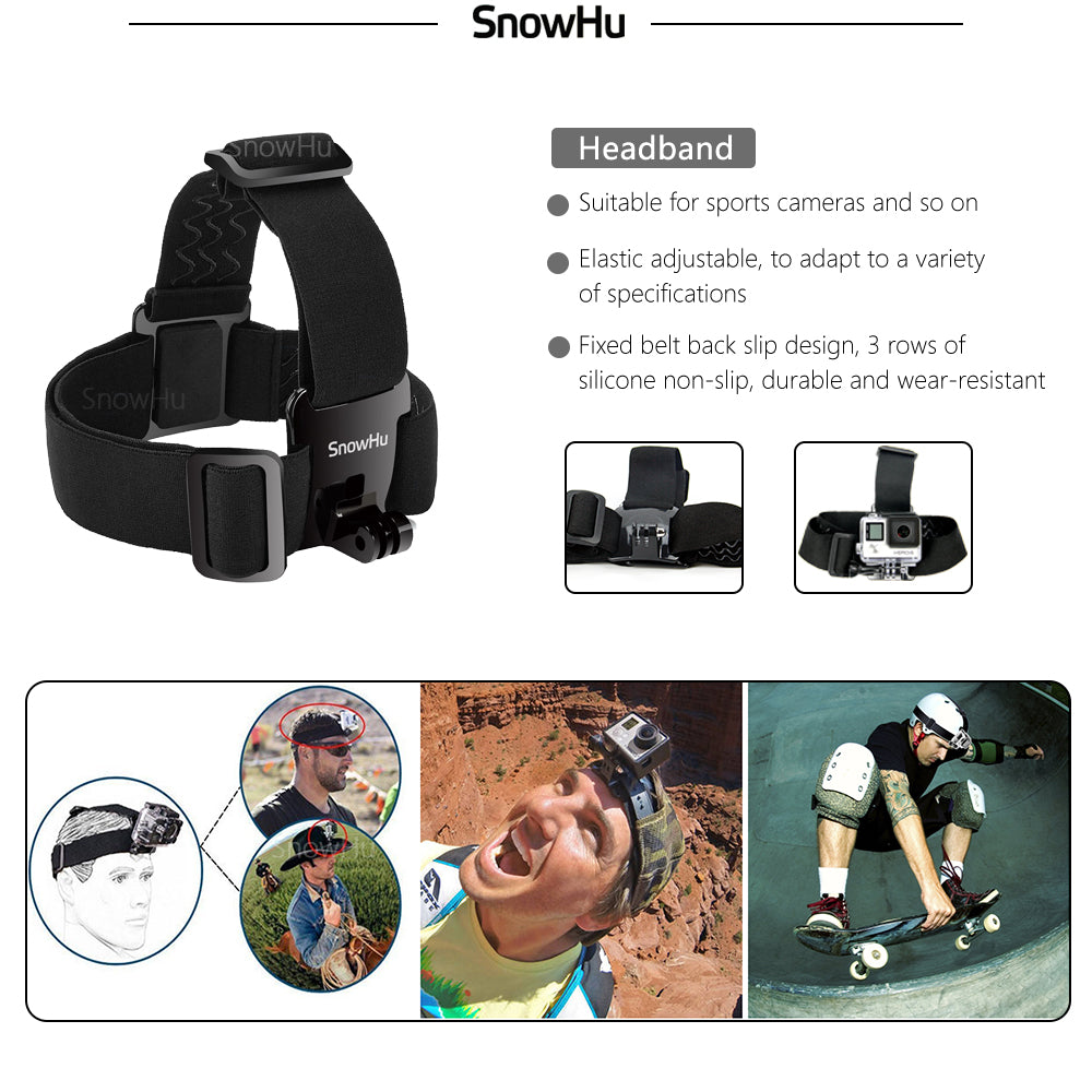 Head Strap Action Camera For Gopro Hero 5 4 3 Black Elastic Type For Sport Cameras