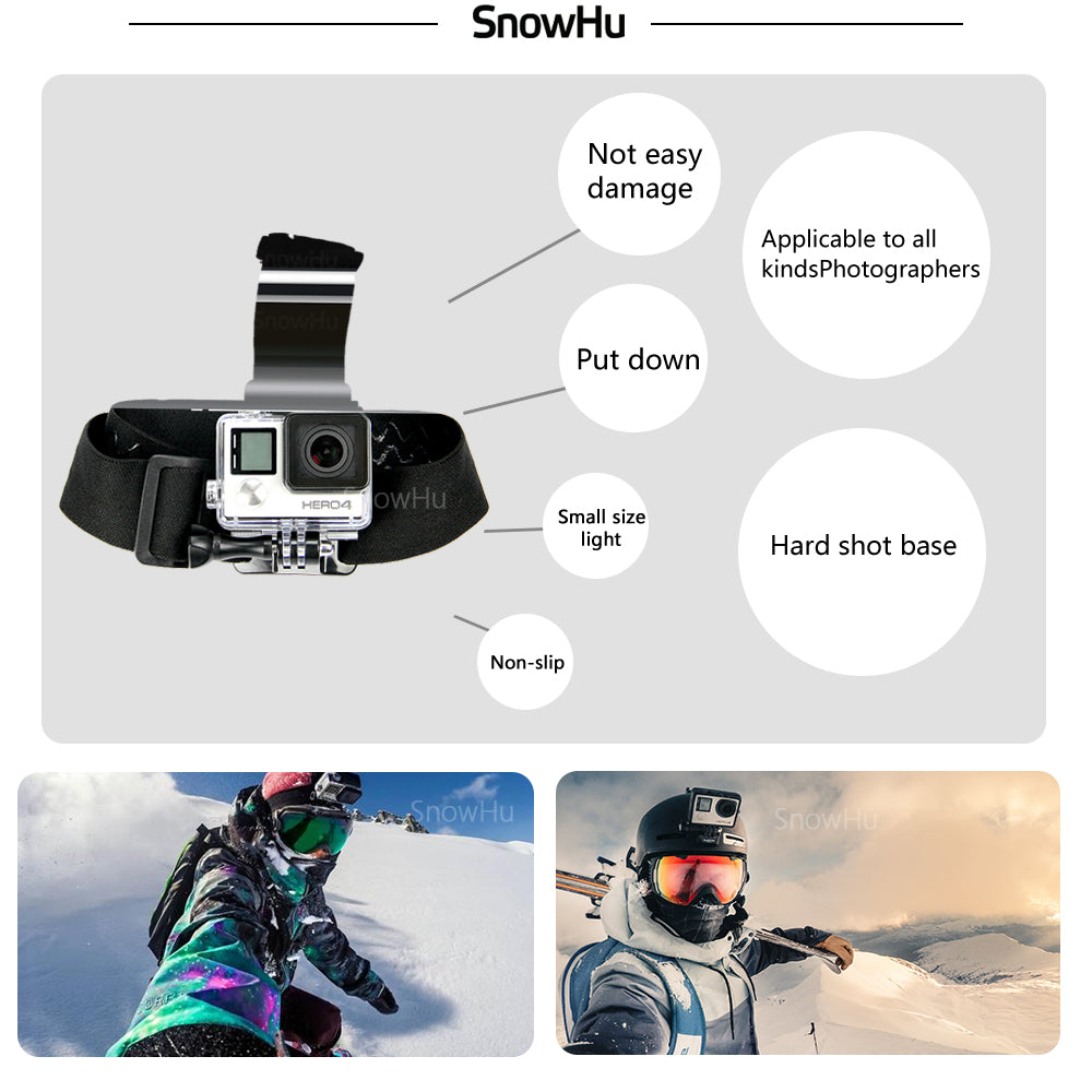 Head Strap Action Camera For Gopro Hero 5 4 3 Black Elastic Type For Sport Cameras